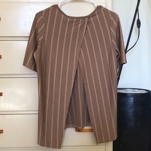 Split Back Striped Top